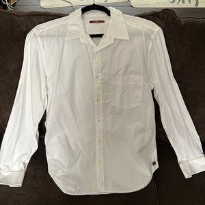 7 For All Mankind white long sleeve button down shirt size large